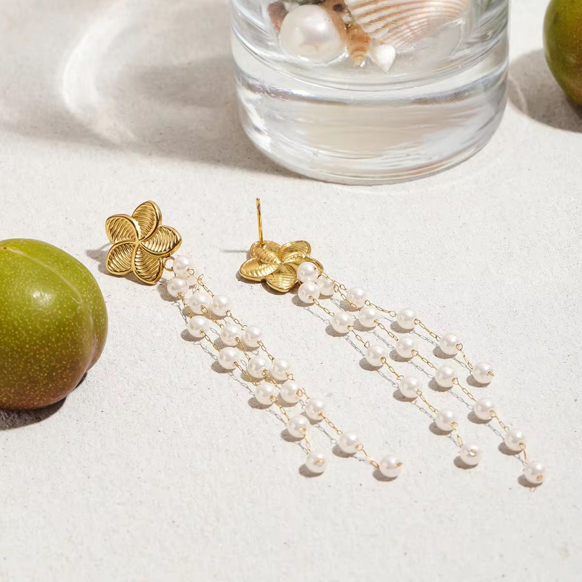 Flora X Perle Dangler Earrings