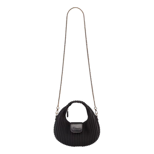 LC Ribbed Cloud Shoulder Bag -Black