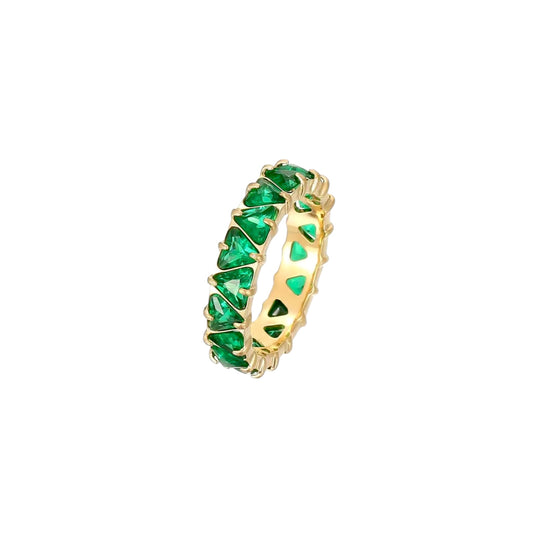 Elysian Starlit Emeralds Ring