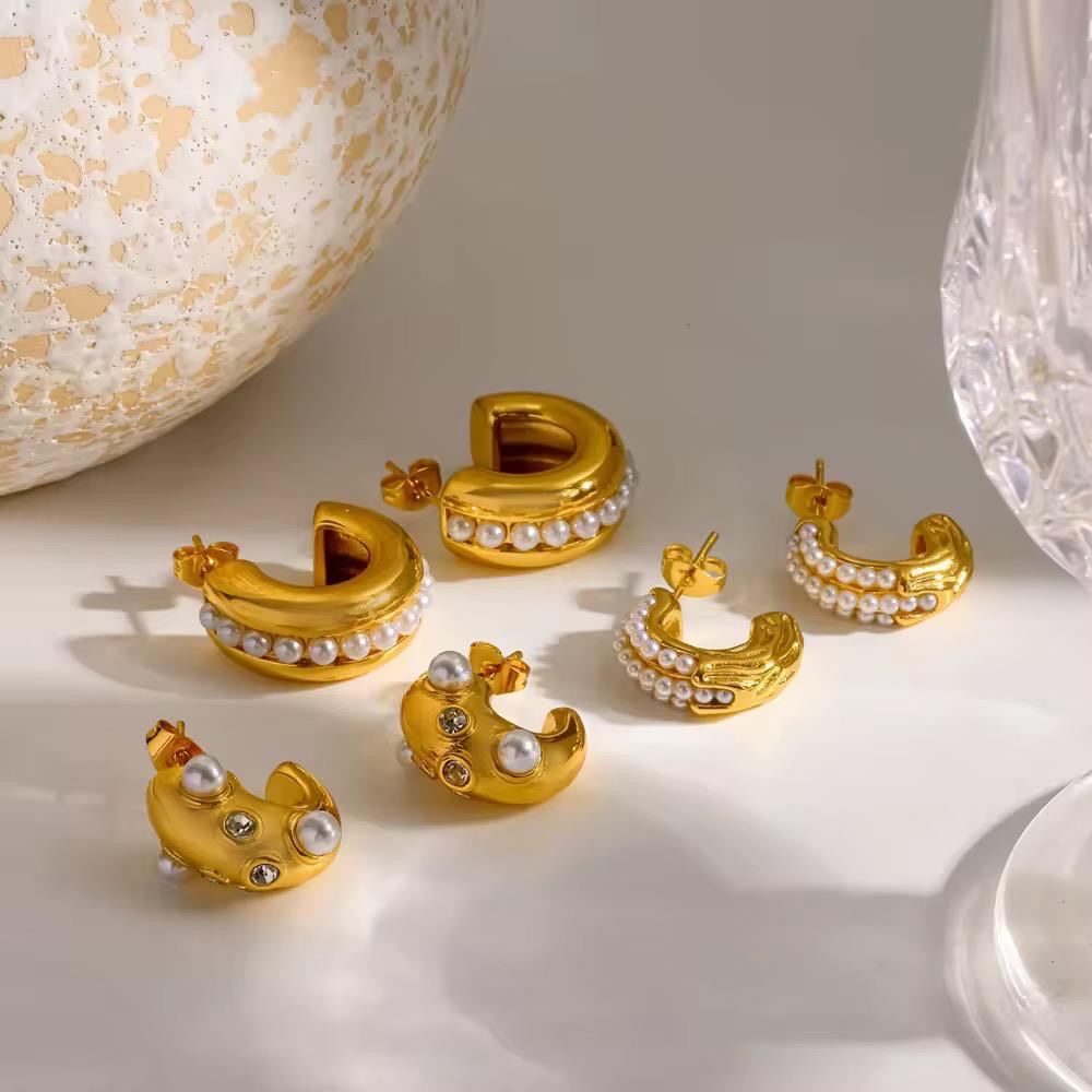 Belgravia Pearl Dainty Hoops