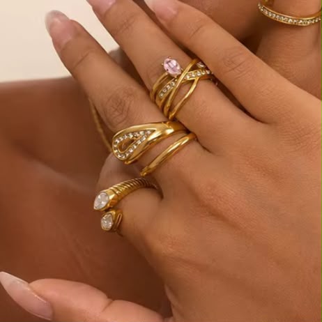 Pink Swirl Ring
