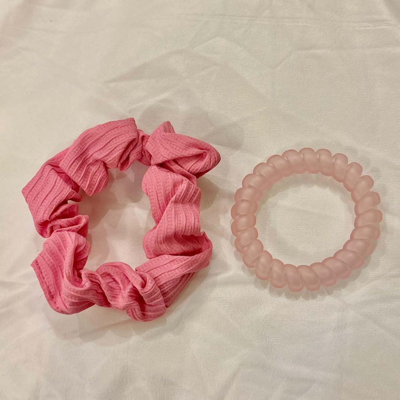 Hair Set -Candy Pink (Scrunchie + Hair Tie)