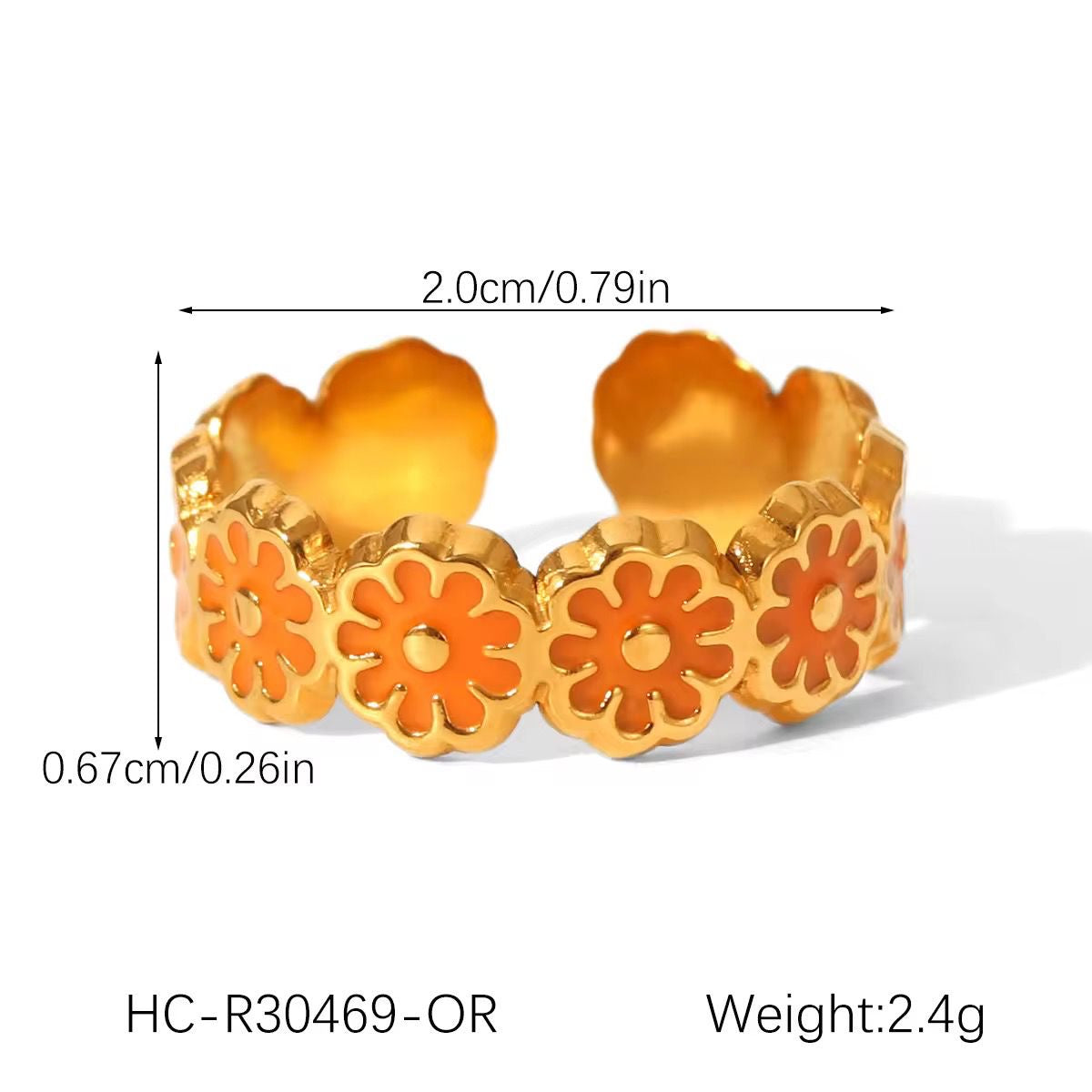 Daisy Bloom Ring -Peachy Keen