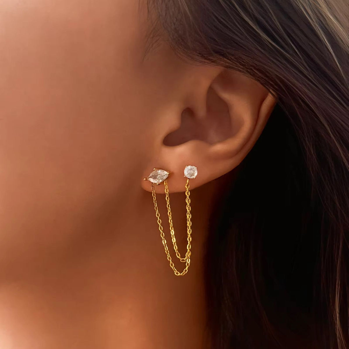 Glitzie Gal Stacked Studs