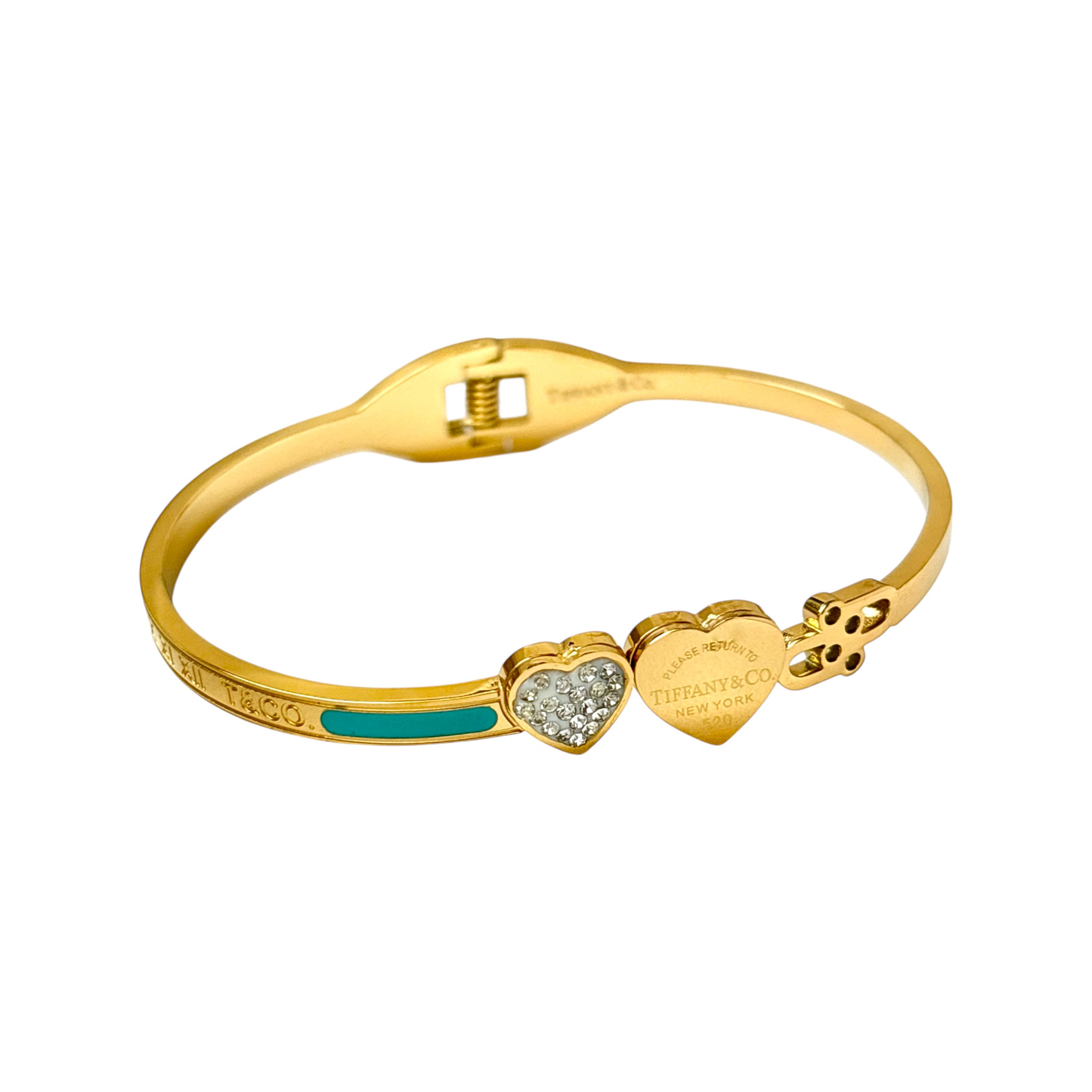 Turquoise Zircon Heart Roman Bracelet