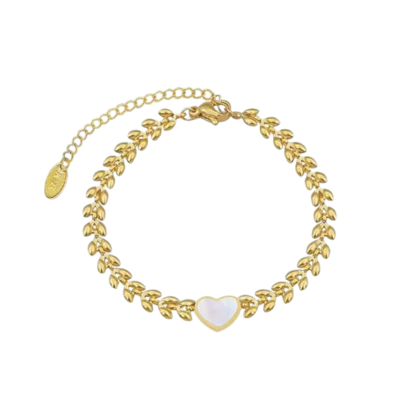 Opal Heart Bracelet -Shell