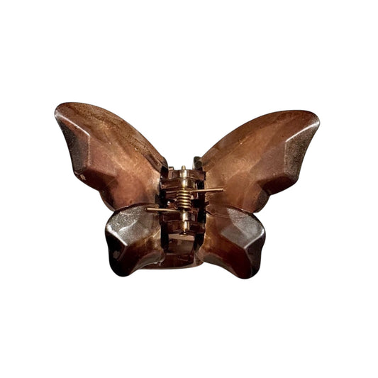 Auburn-Crystal Butterfly Claw Clip