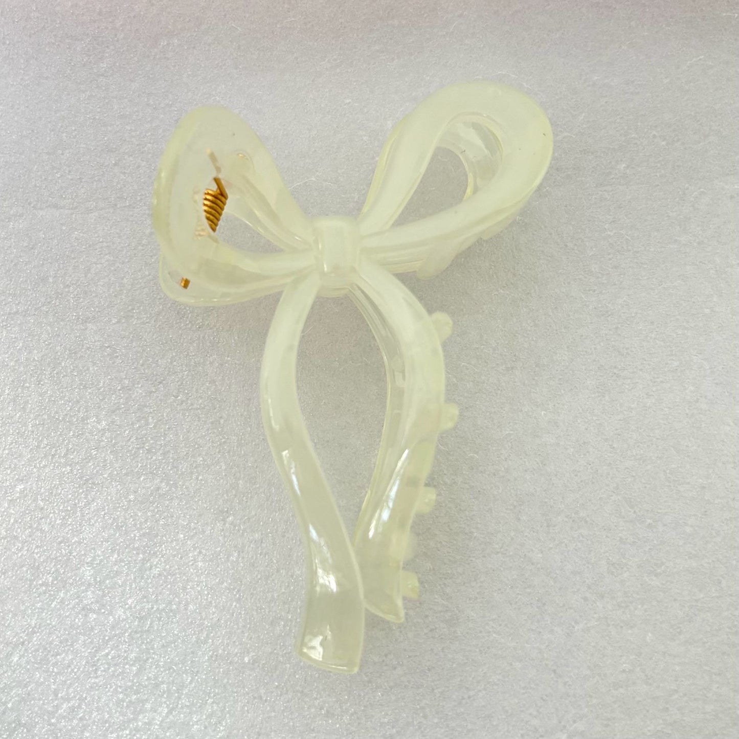 Marble Pastel Bow Claw Clip -Mint Sage
