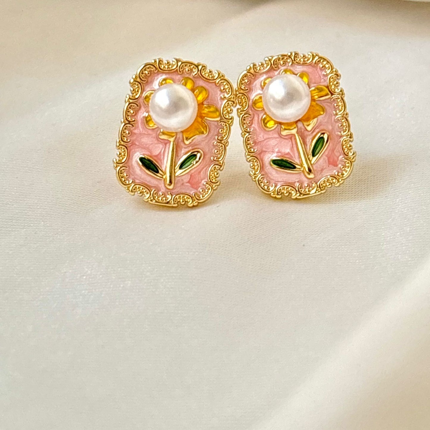 Blushing Bloom Flora Set -Hand Painted