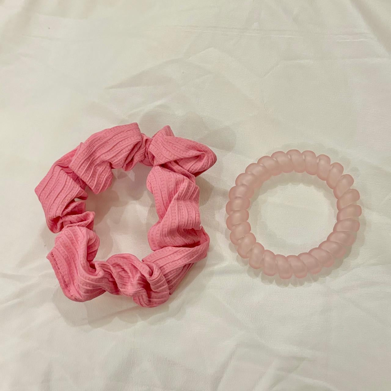 Hair Set -Candy Pink (Scrunchie + Hair Tie)