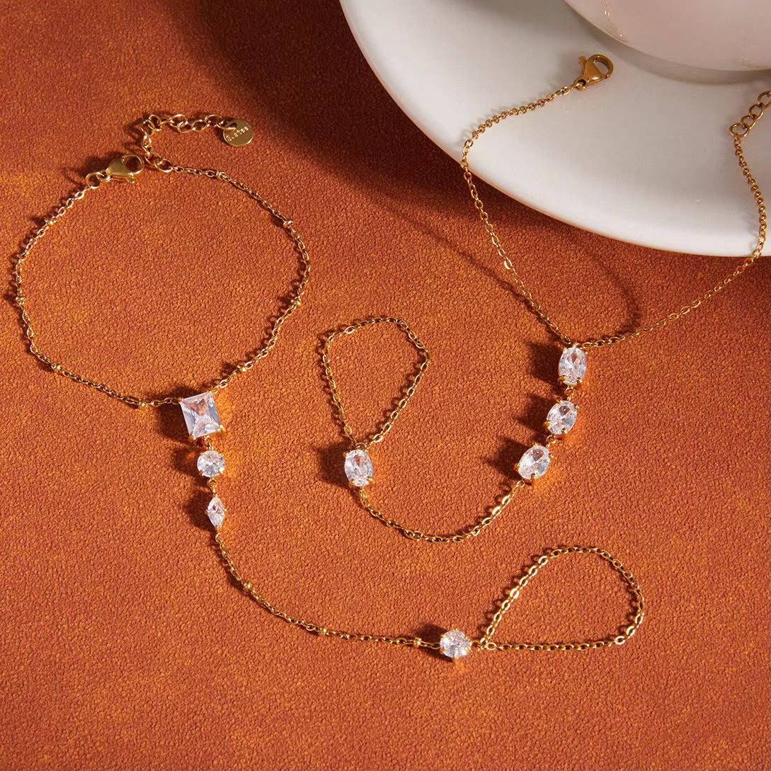 Liaison Of Sparkle Lace Hand Chain