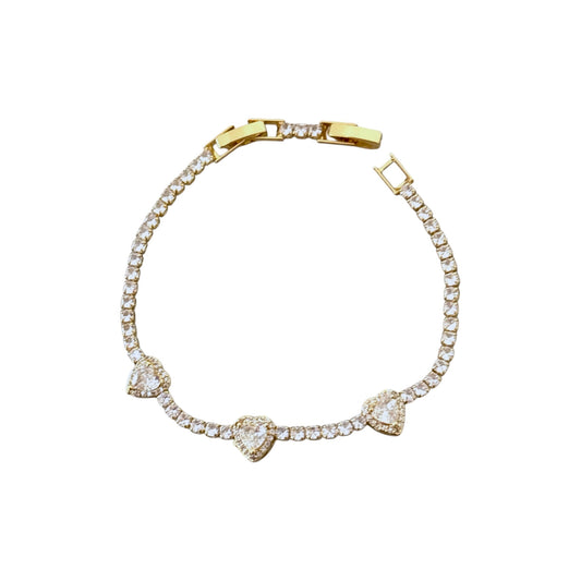Princess LUX Heart Tennis Bracelet