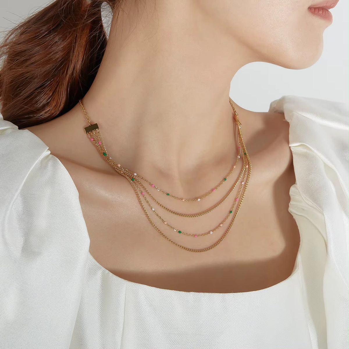 Candy Sorbet -Four Layered Necklace