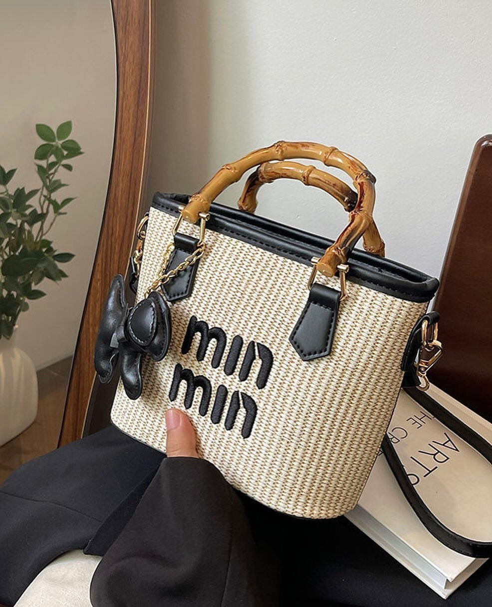 MM LUX Cross Body Bag -With Doggy  Charm | Black