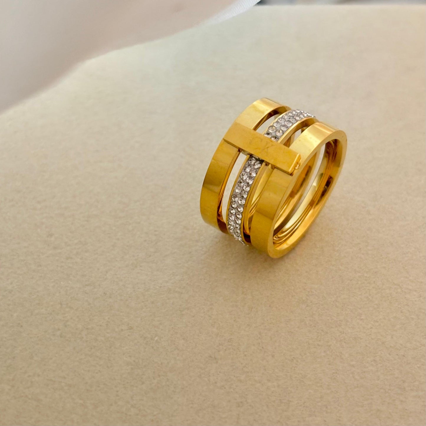 Tri Stacked LUX Ring