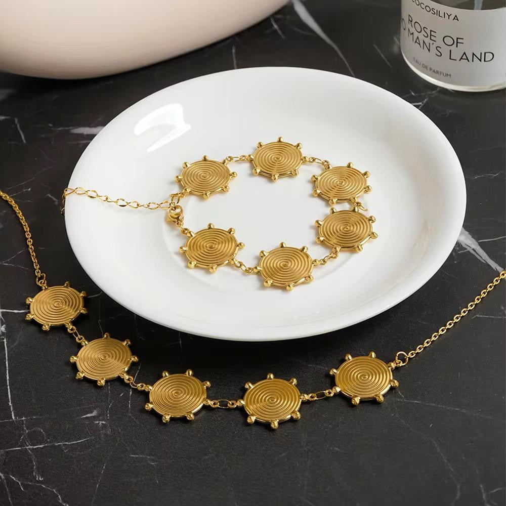 Sunburst Coin Bracelet