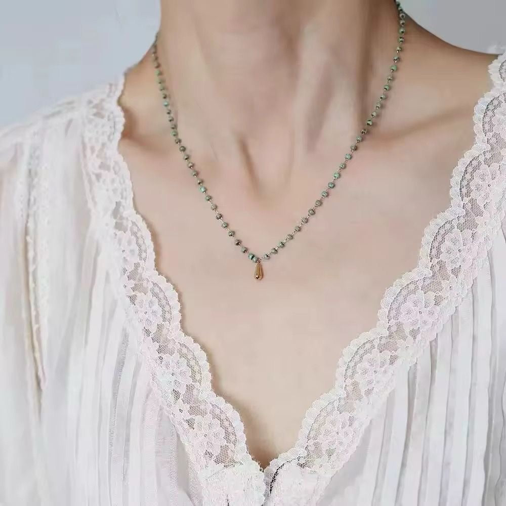 Azure Turquoise Beaded Necklace