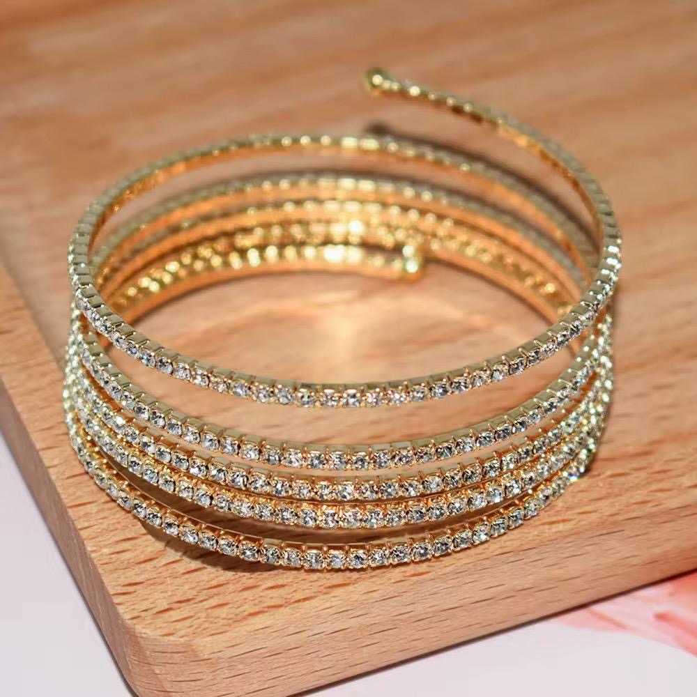 Glitz Spiral Layered Bracelet
