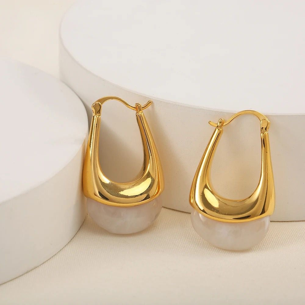 Gemma Drop Earrings -18K