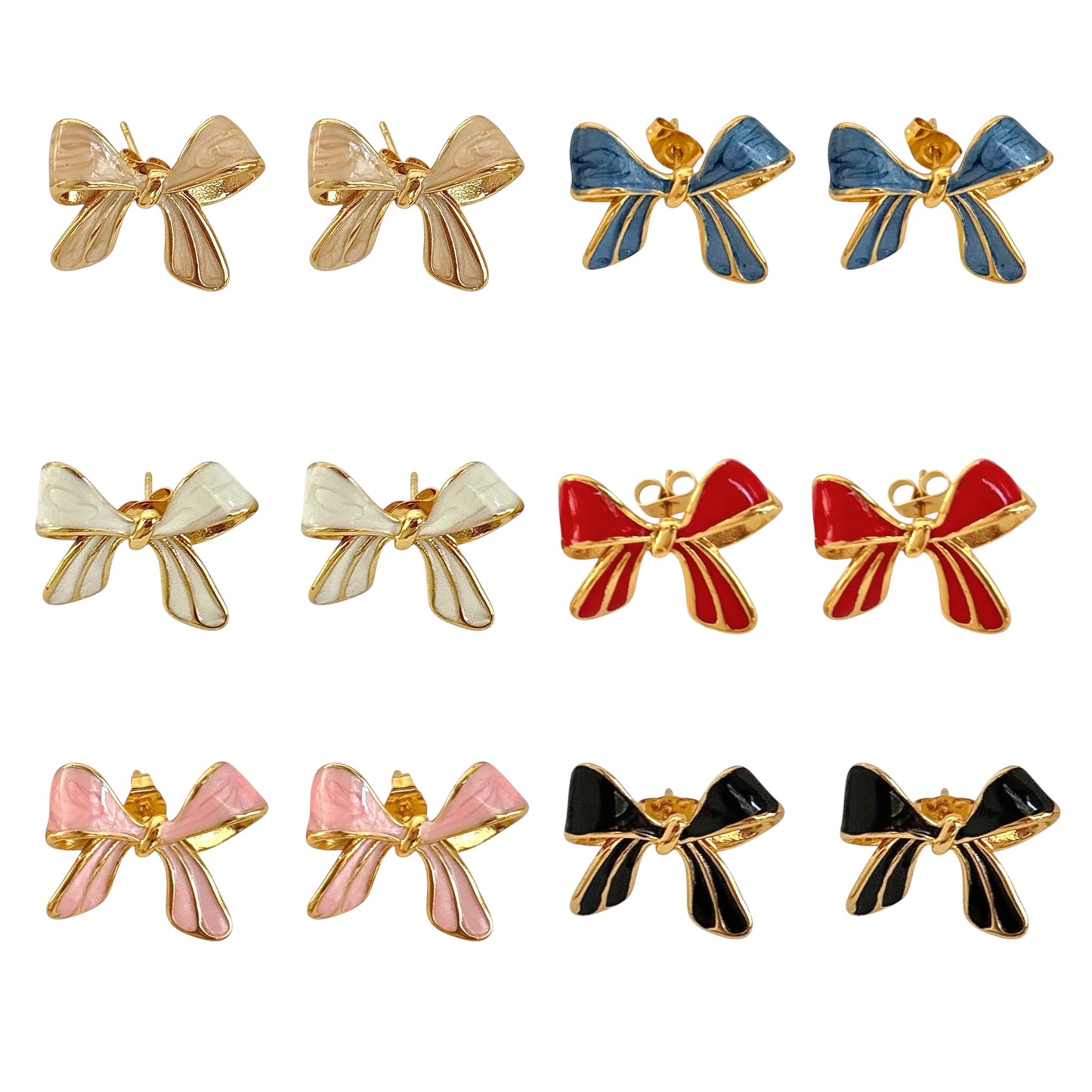 Baby Coquette Bow Studs