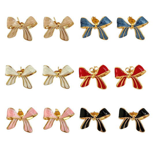 Baby Coquette Bow Studs