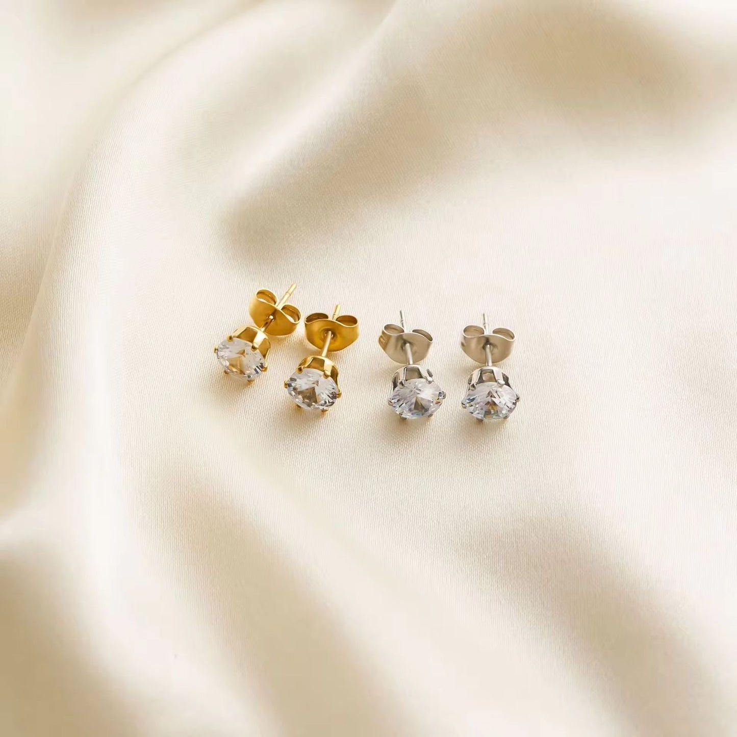 Diamond Dainty Dot Studs