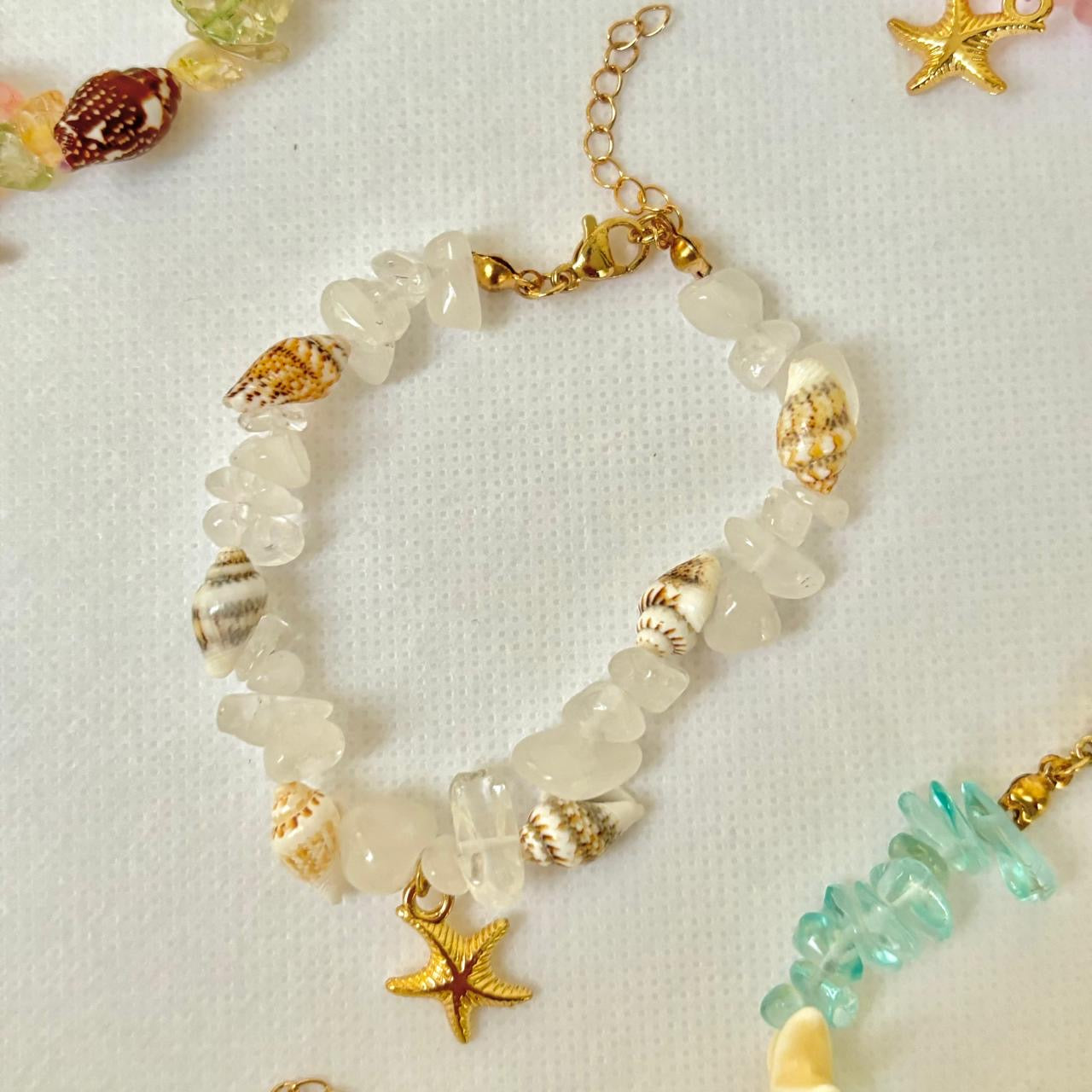 Sea Serenity Bracelet -Clear Quartz