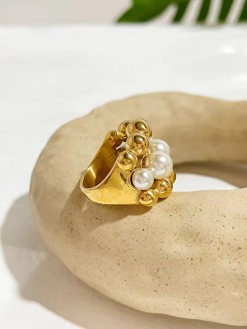 Pearly Affair Stacked Ring