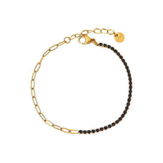Missy Diamante X Link Bracelet -Black