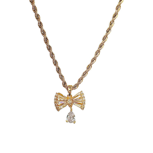 Heavenly Diamond Drop Necklace