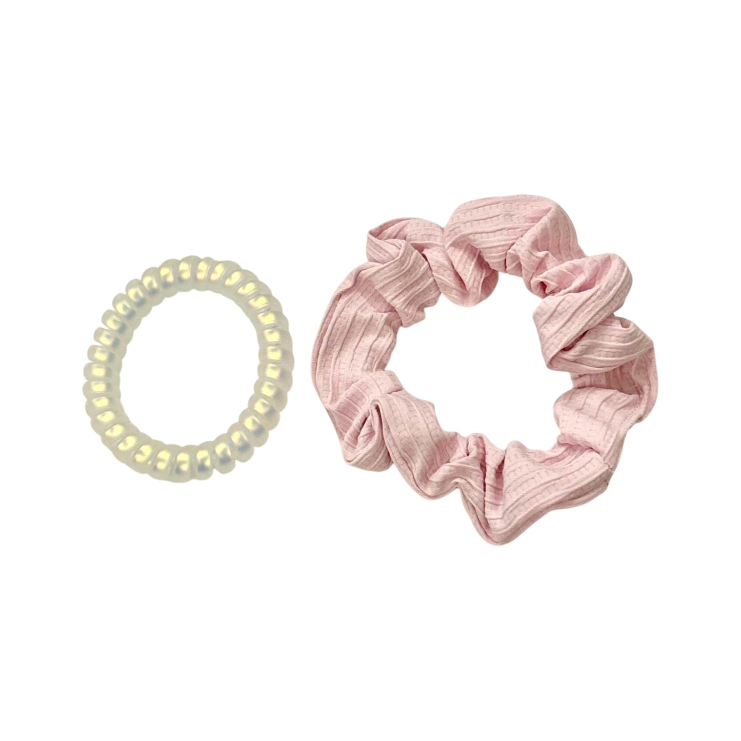 Hair Set -Baby Pink (Scrunchie + Hair Tie)