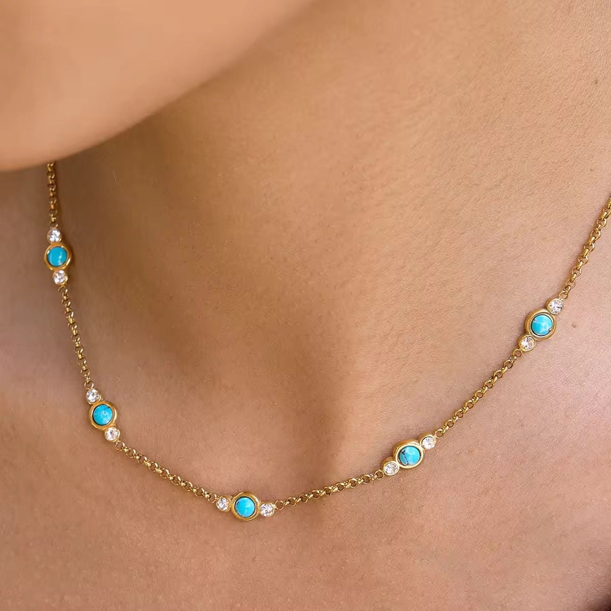 Dolce Turquoise Beaded Necklace
