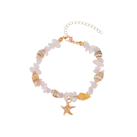 Sea Serenity Bracelet -Pink Quartz