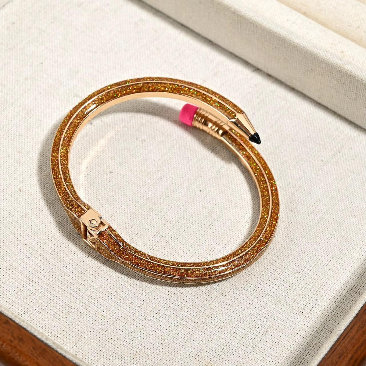 PENCIL Bracelet •Blingy Cherry Wood