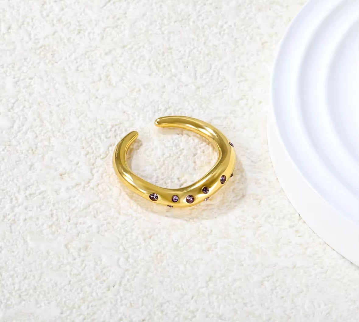 Periwinkle Wave Ring
