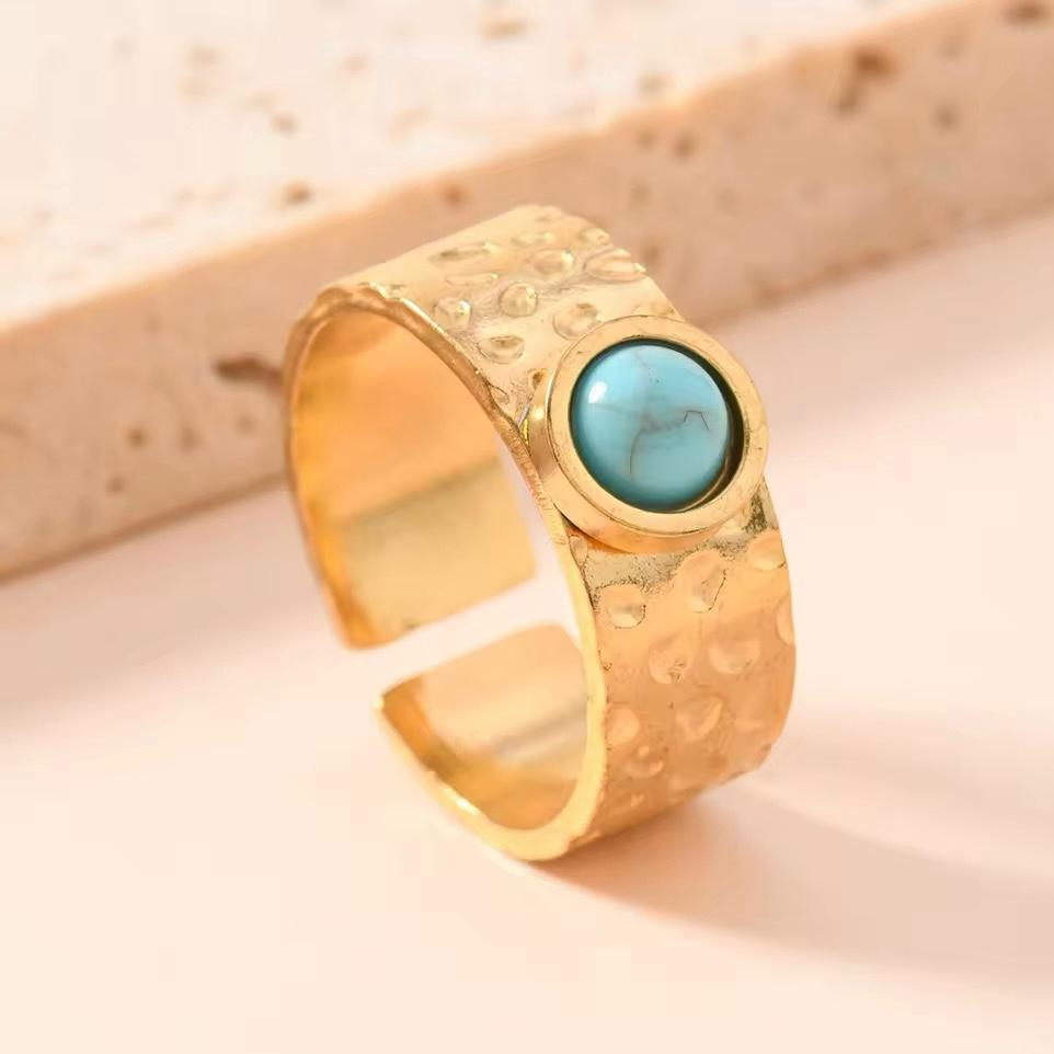 Turquoise Hammered Ring