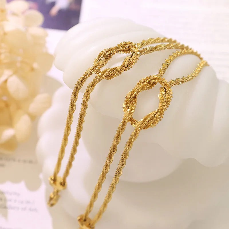 Glitz Knot Bracelet -18K