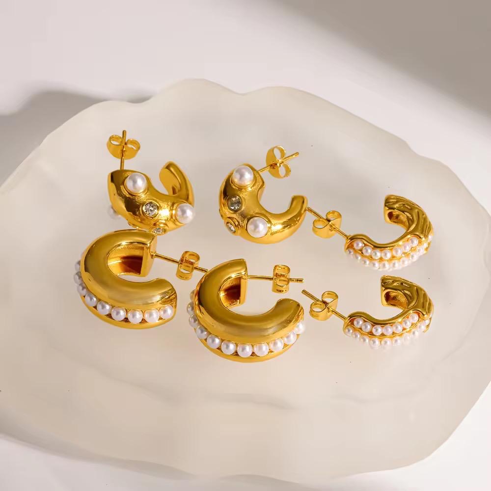 Belgravia Pearl Dainty Hoops