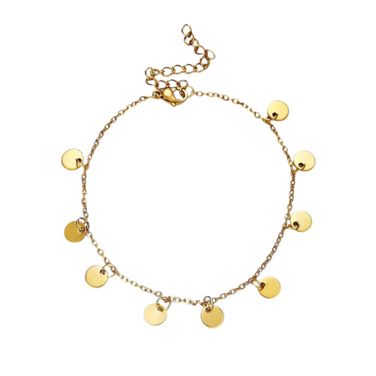 Paris Disc Charm Bracelet -18K