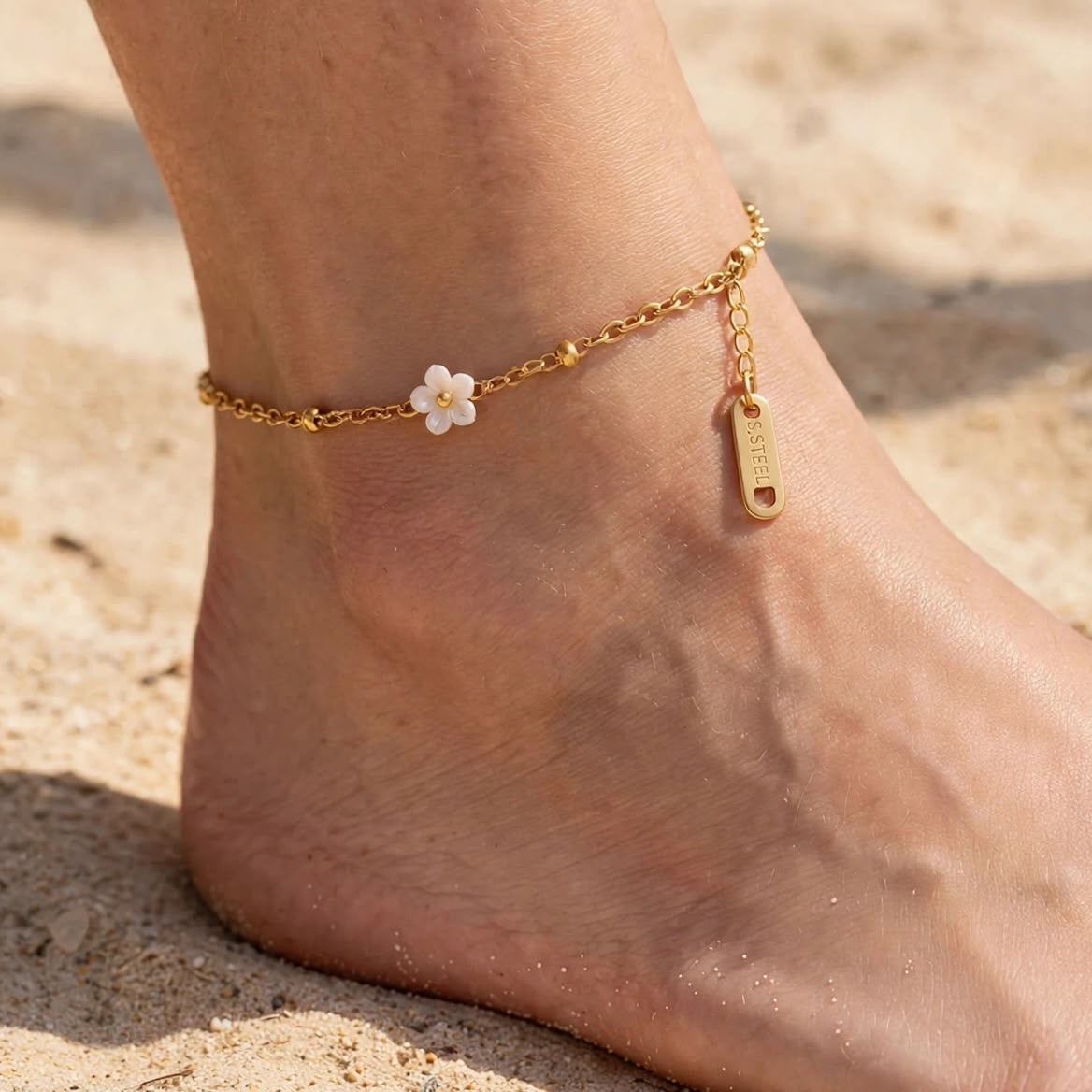 Shell Flora Anklet