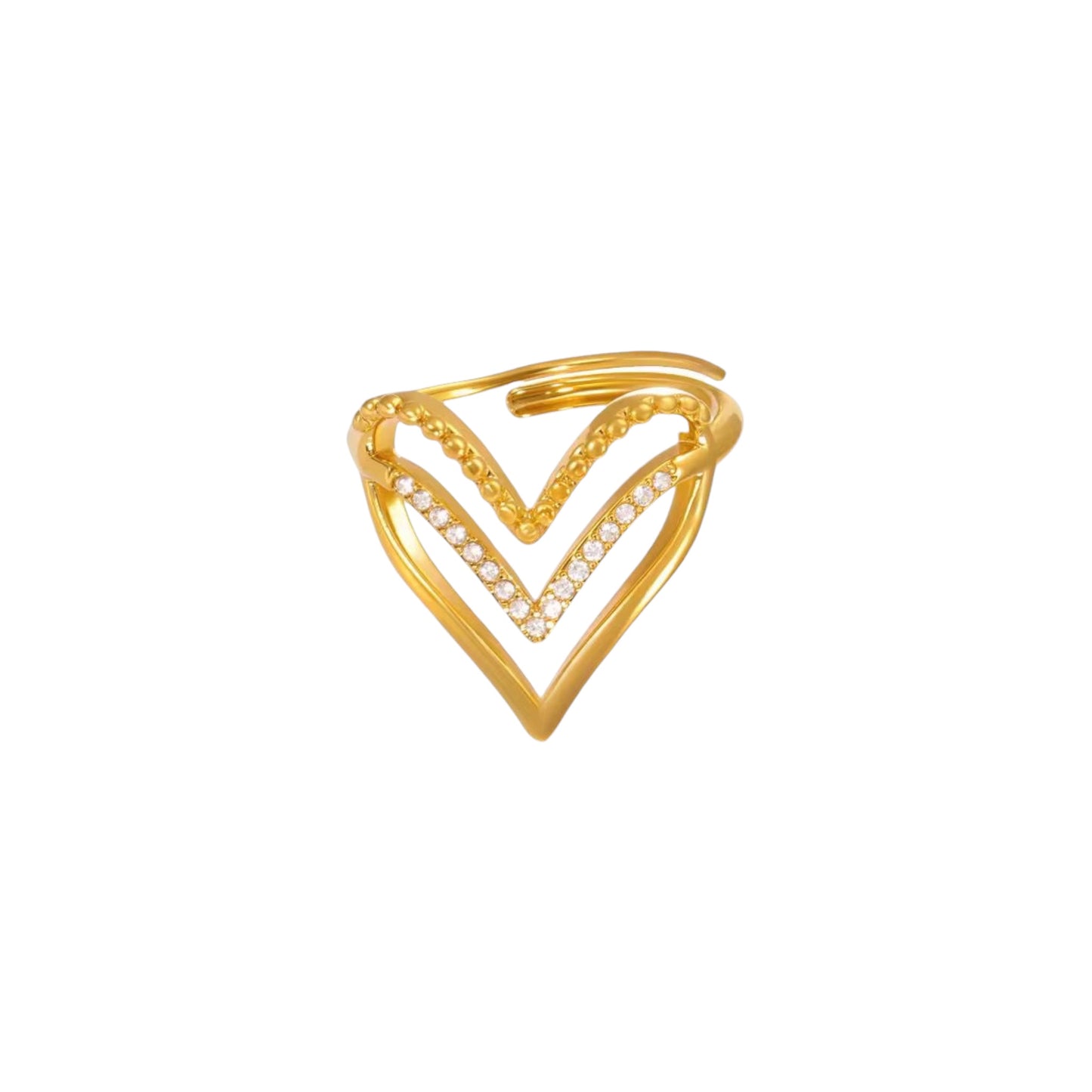 Sunset Heart Ring