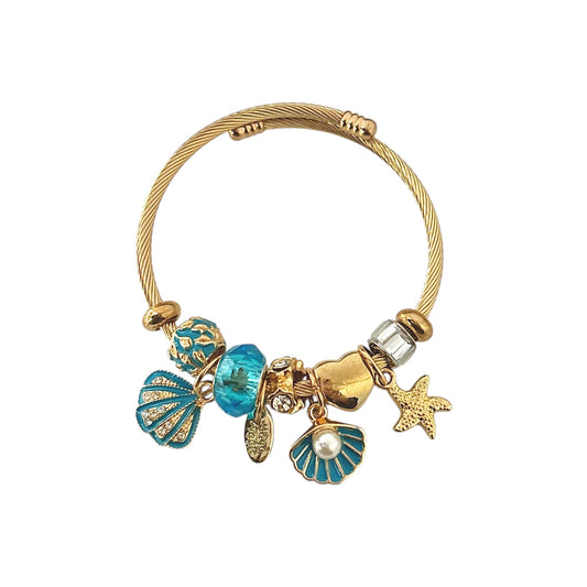 Beach Breeze Charm Bracelet -Blue