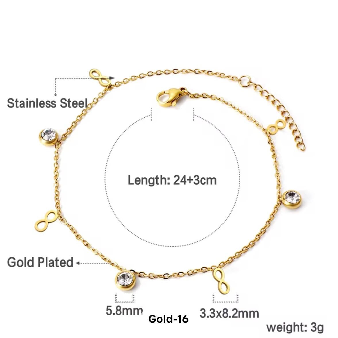 Infinity Charm Anklet