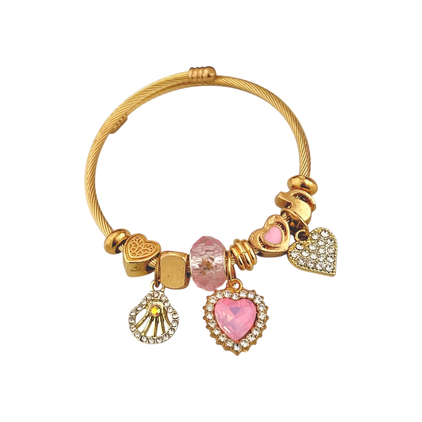 Zephyr Multi Charm Bracelet -Pink