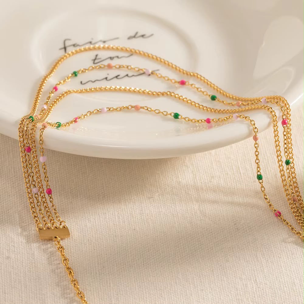 Candy Sorbet -Four Layered Necklace