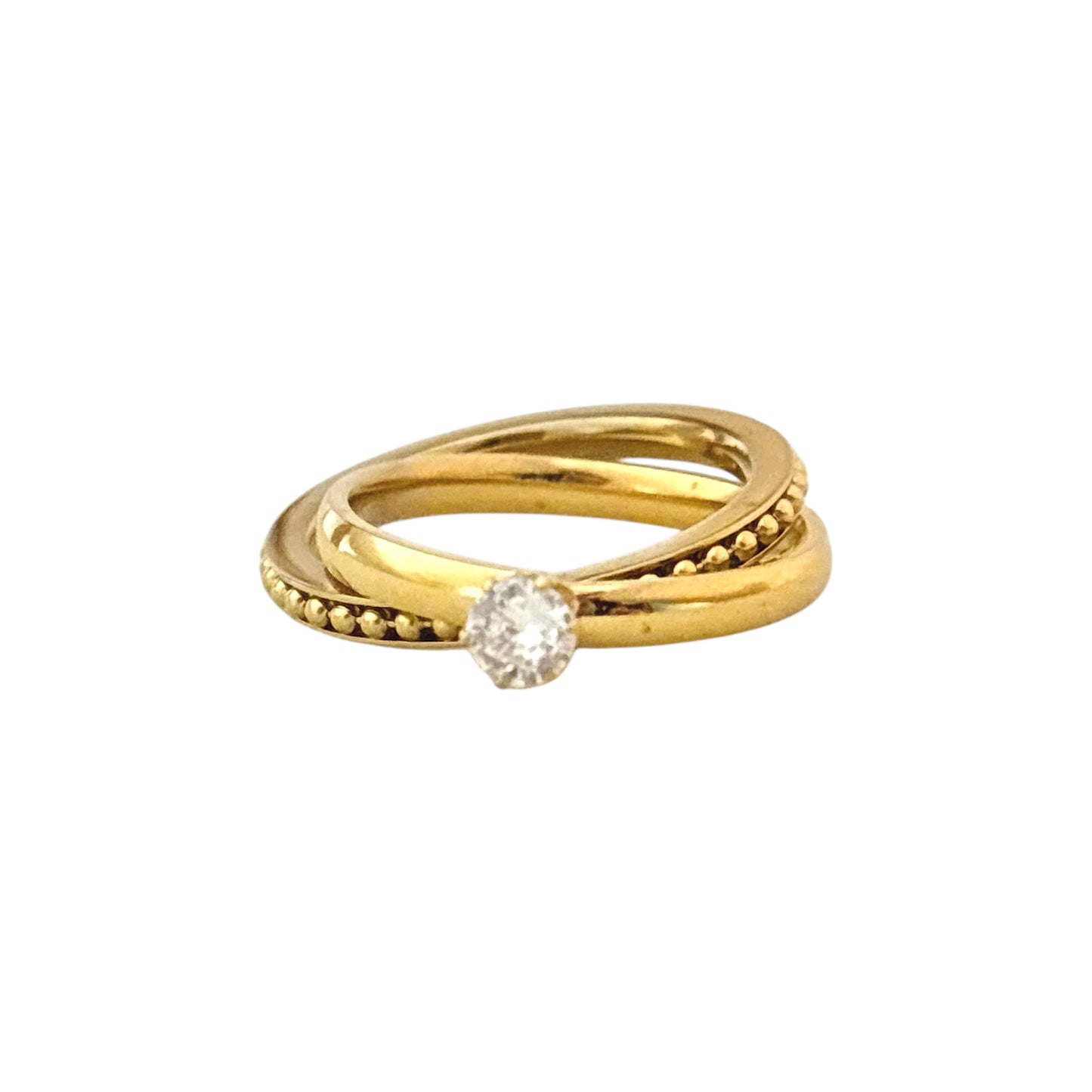 Interwind Solitaire Ring