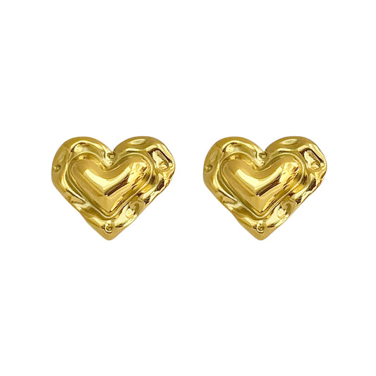 Sweet Heart Studs -18K