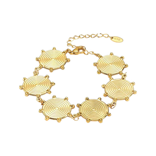 Sunburst Coin Bracelet