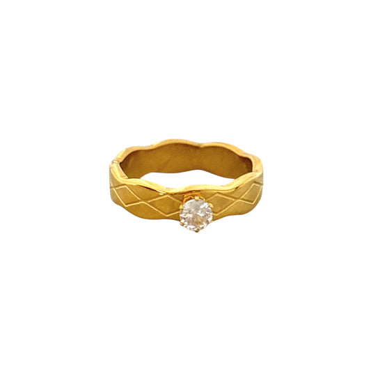 Curvy Solitaire Ring