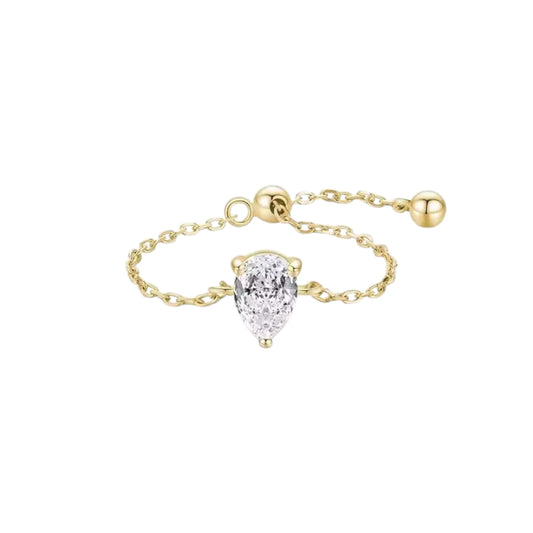 Pear Diamond Ring